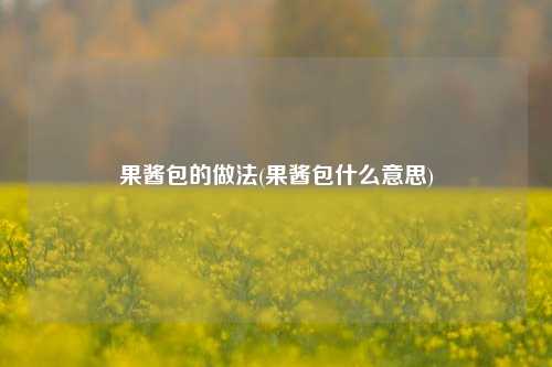 果酱包的做法(果酱包什么意思)