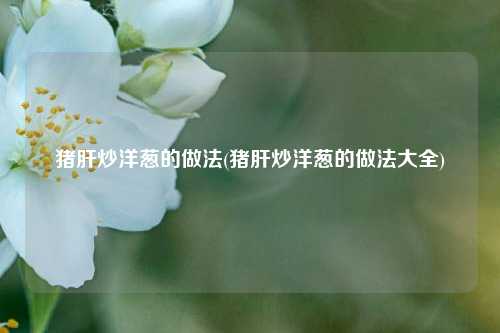 猪肝炒洋葱的做法(猪肝炒洋葱的做法大全)