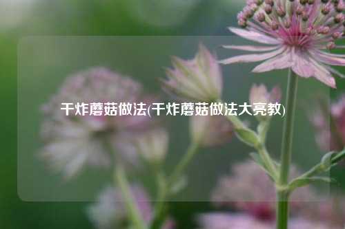 干炸蘑菇做法(干炸蘑菇做法大亮教)